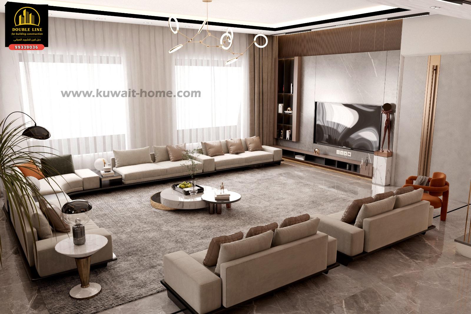 اجعل بيتك كافضل تحفه فنيه مع مصمم الديكور 99339036 شركة دبل لاين لتشييد المبانى