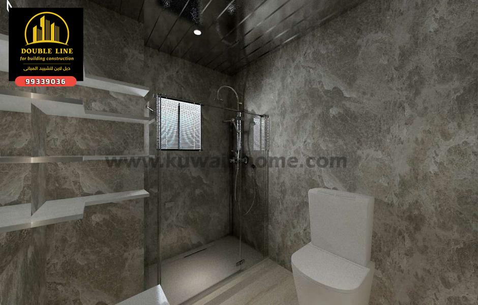 تصميم  خاص بحمامات شقة 99339036 شركة دبل لاين لتشييد المبانى