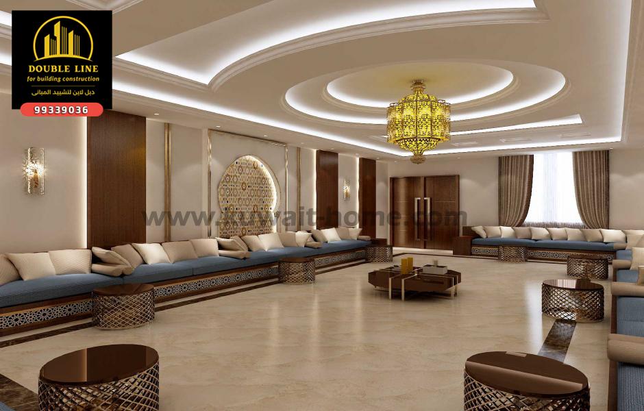 تصميم ديوانية ابوسلطان ب الرابية 99339036 شركة دبل لاين لتشييد المبانى