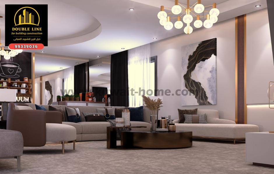 شركة دبل لاين لتشييد المبانيNew and modern interior design in Kuwait 99339036