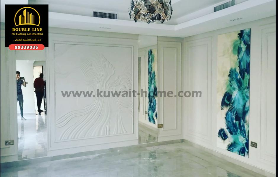 تصميم صاله استقبال بحطين جنوب السره مصمم ديكور الكويت 99339036 الكويت